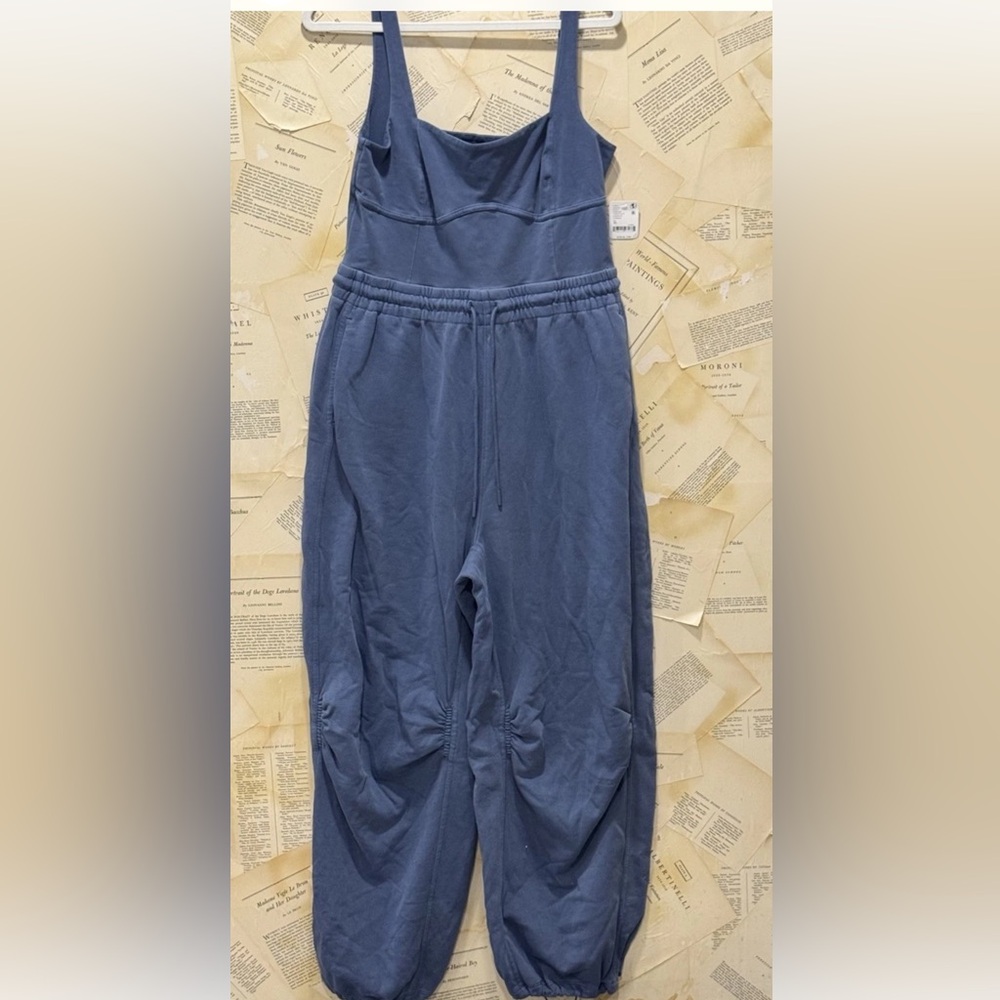 Free People Movement Inbound One Piece Jumpsuit Adjustable Drawstring MistyBlue - Picture 4 of 5